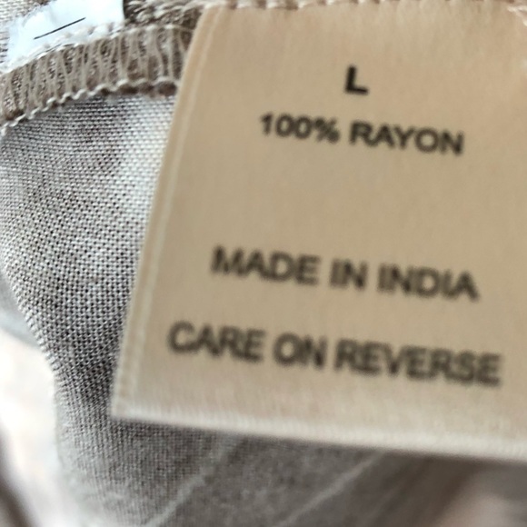 Keep In Touch Boho Tan Black Tie Dye Open Duster Cardigan Long Line Large - Picture 7 of 8